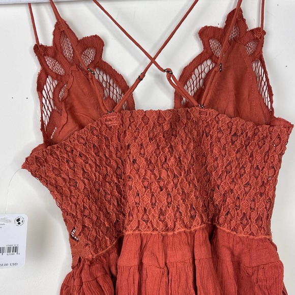 Free People One Orange Winding Road Adella Cami Top NWT Size Small - Picture 6 of 8